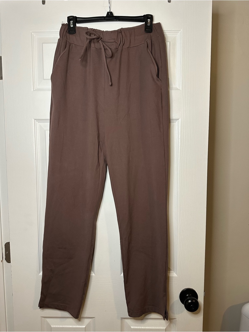 Joie Mauve Drawstring Straight Leg Pants Size M